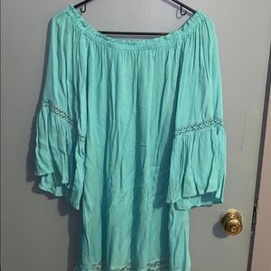 Knee length blue dress